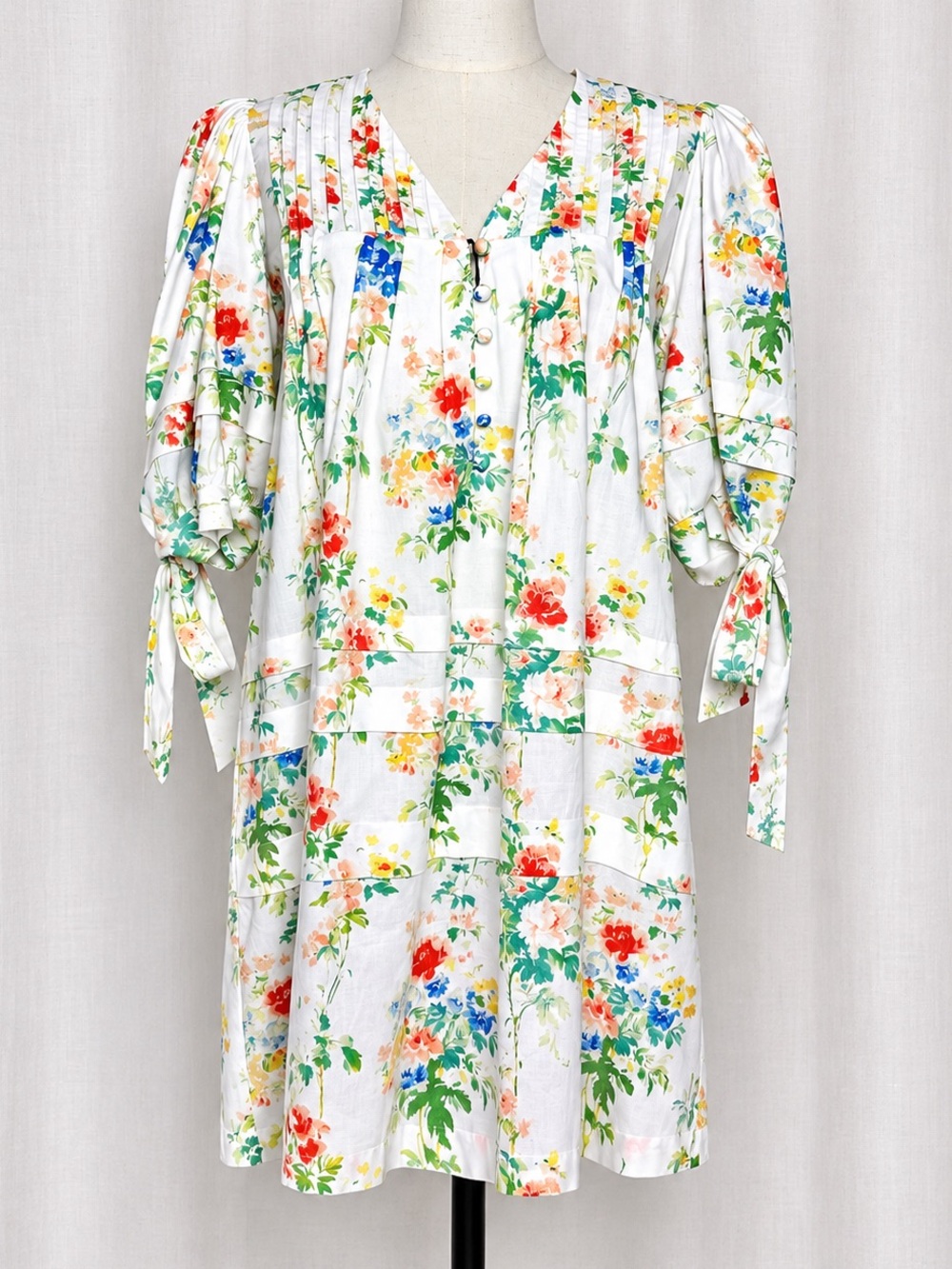 Hunter Bell Paige Dress Falling Blossom Floral Cotton Mini Dress Size S NWT